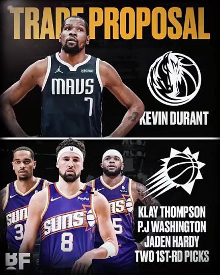 和歐文濃眉組三巨？美媒：獨(dú)行俠可用克萊+PJ+哈迪+倆首輪去換KD