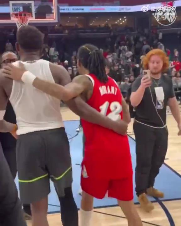 狼王&槍王惺惺相惜！華子賽后與莫蘭特相互致意！